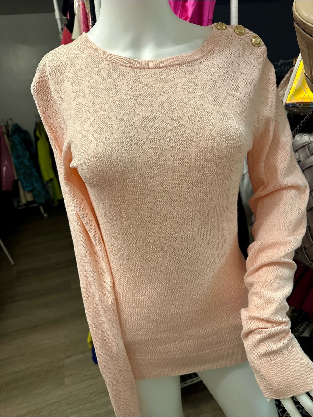 Guess top long sleeve S calm pink